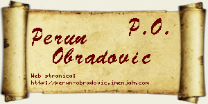 Perun Obradović vizit kartica